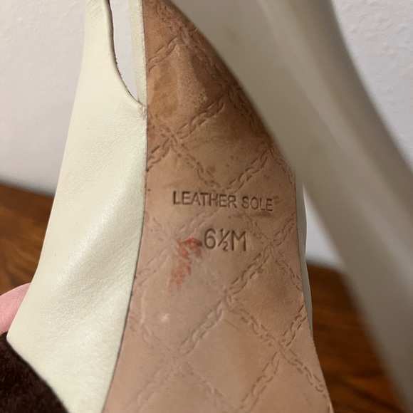 L.A.M.B. Nomad Suede and Leather Slingback Peep Toe Platform Heels - Picture 8 of 10